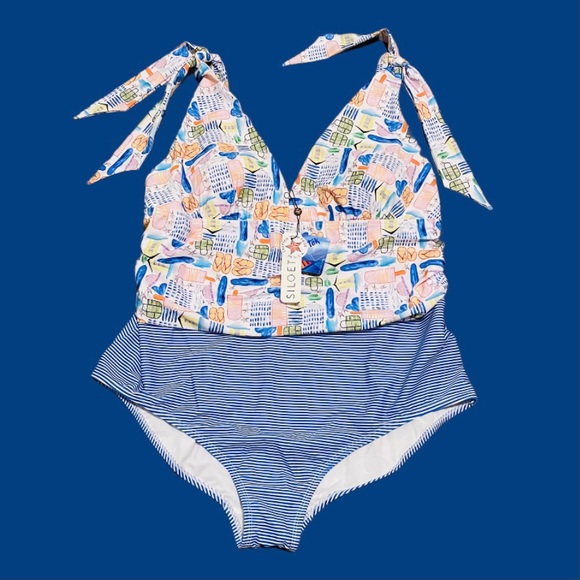 SILOETT One Piece Swimsuit SportUV UPF 30+ Size 26 - Picture 4 of 12